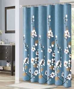Chic Microfiber Magnolia Shower Curtain For A Graceful Bathroom