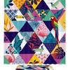 Chic Modern Flamingo Geometry Bird Shower Curtain For Glamorous Bathrooms