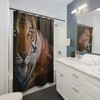 Chic Tiger Art Shower Curtain for Elegant Bathroom Decor