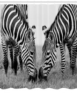 Chic Zebra Print Shower Curtain for Modern Bathroom Style