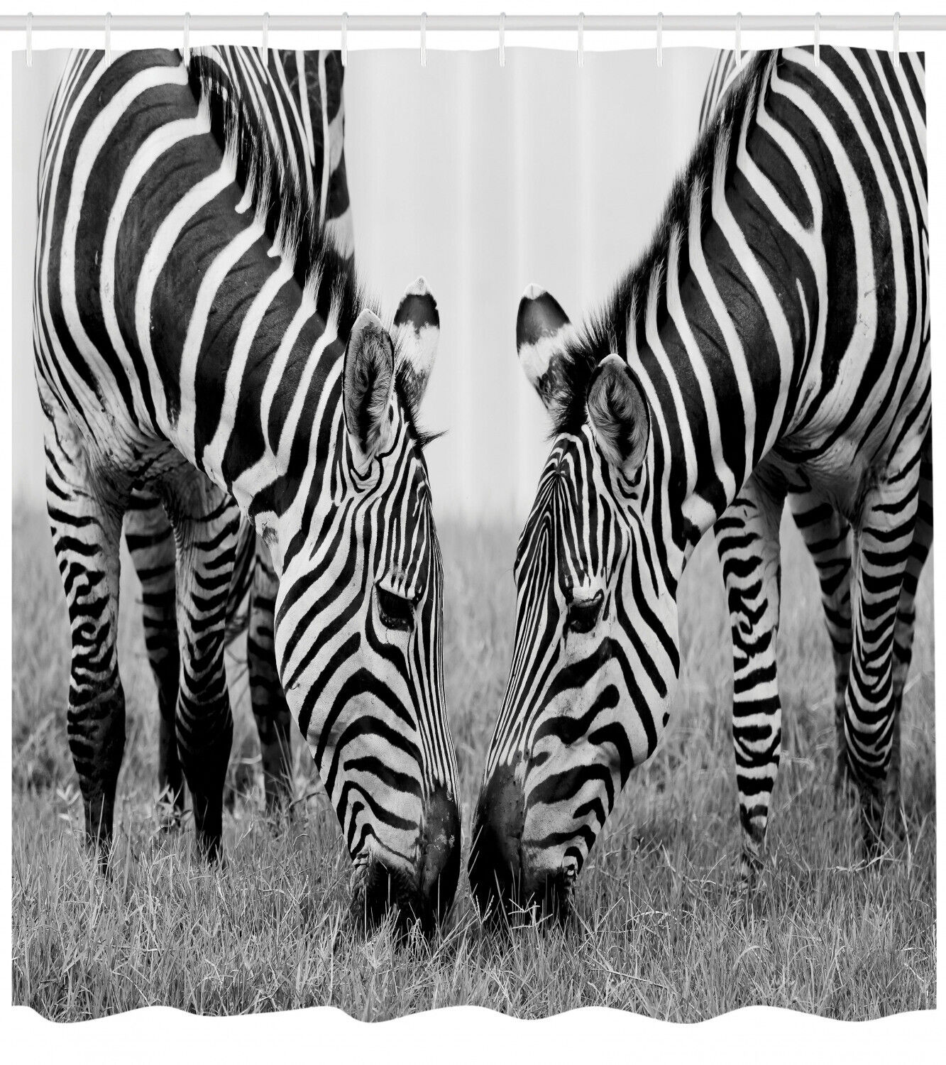 Chic Zebra Print Shower Curtain for Modern Bathroom Style