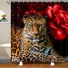 Chic and Elegant Rose Champagne Waterproof Shower Curtain for Your Bathroom Decor