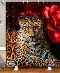 Chic and Elegant Rose Champagne Waterproof Shower Curtain for Your Bathroom Decor