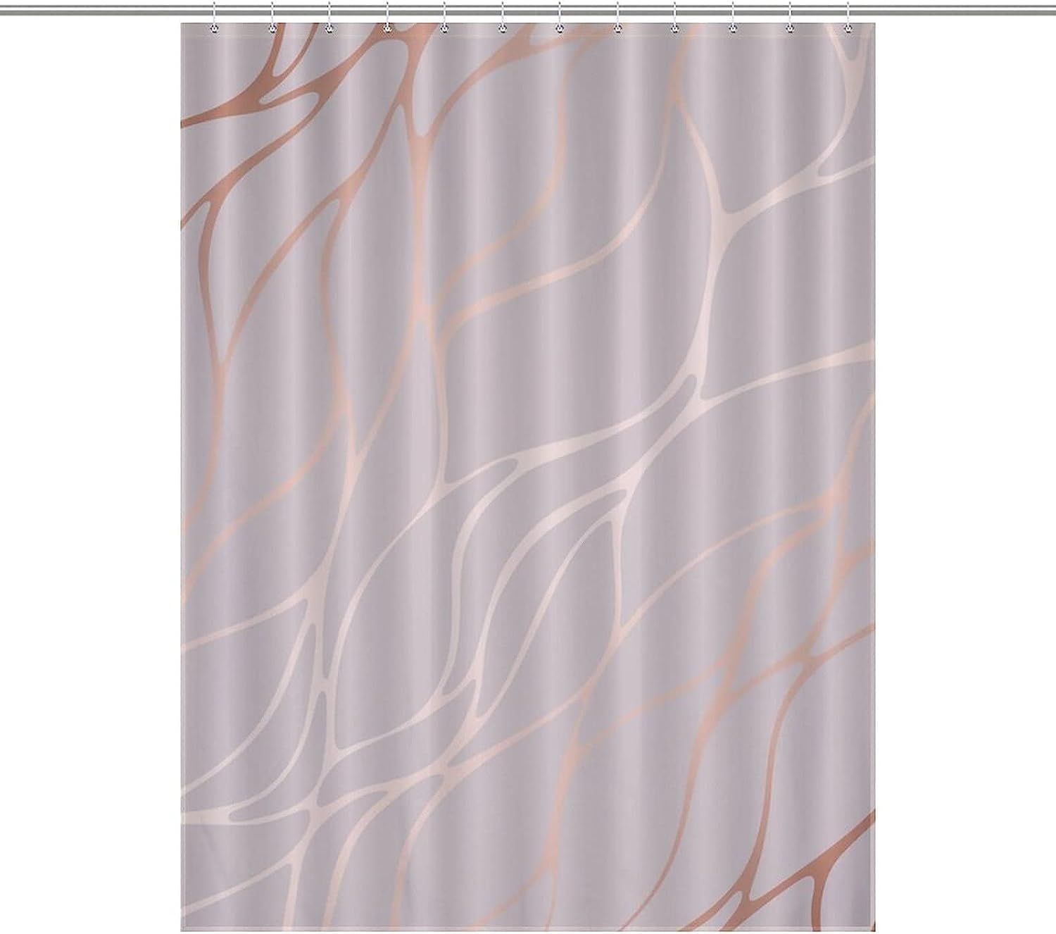 Chic and Elegant Rose Gold Marble Pattern Bath Shower Curtain