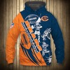 Chicago Bears Hoodie With 3D Cartoon Player - Cute Zip Hoodie For Fans