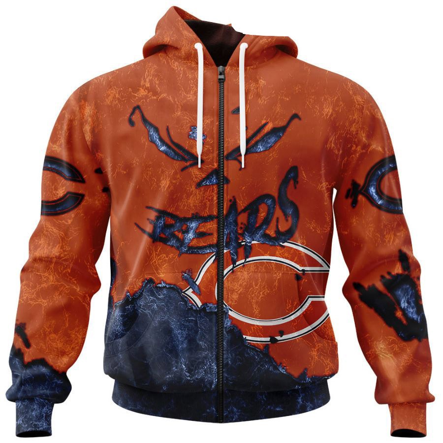 Chicago Bears Hoodie With 3D Devil Eyes - Perfect Gift For Fans
