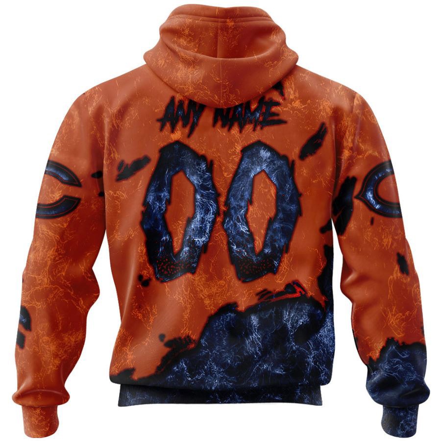 Chicago Bears Hoodie With 3D Devil Eyes - Perfect Gift For Fans