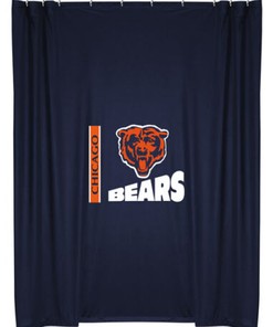 Chicago Bears Logo Jersey Shower Curtain With Team Spirit 