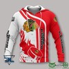 Chicago Blackhawks 3D Skull All Over Print Zip Up Hoodie For Men