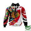 Chicago Blackhawks 3D Thunder Design Pullover Nhl Hoodie - Fans Must Have 
