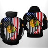 Chicago Blackhawks 3D Us Flag Team All Over Print Zip Up Hoodie For Men
