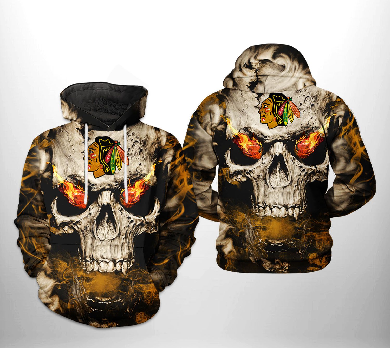 Chicago Blackhawks Camo Veteran Us Flag 3D All Over Print Zip Up Hoodie