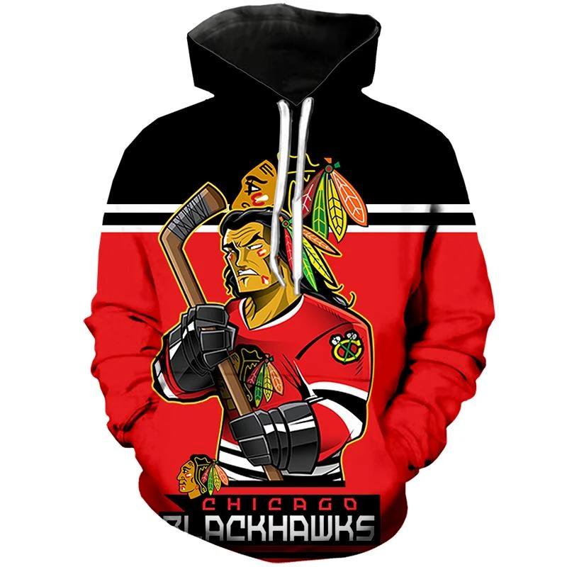 Chicago Blackhawks Mascot 3D Printed Hoodie - Perfect Gifts For Fans