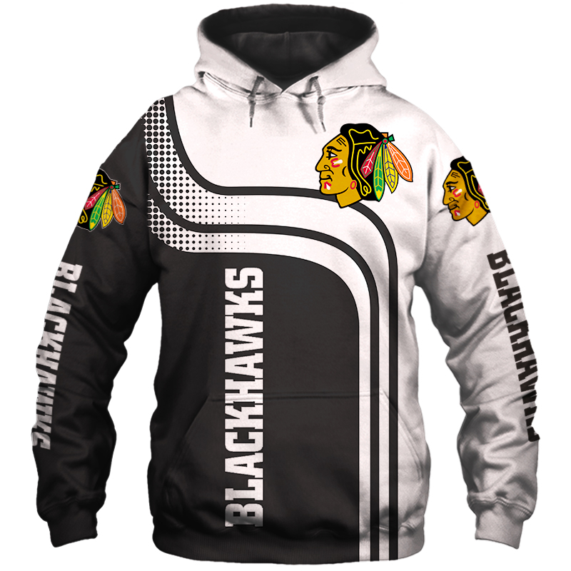 Chicago Blackhawks Zip Hoodie Pullover - Perfect Gifts For Fans