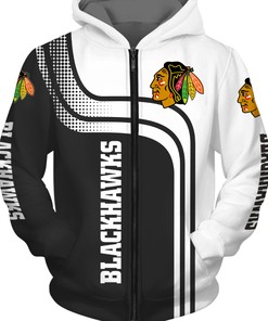 Chicago Blackhawks Zip Hoodie Pullover - Perfect Gifts For Fans