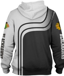 Chicago Blackhawks Zip Hoodie Pullover - Perfect Gifts For Fans