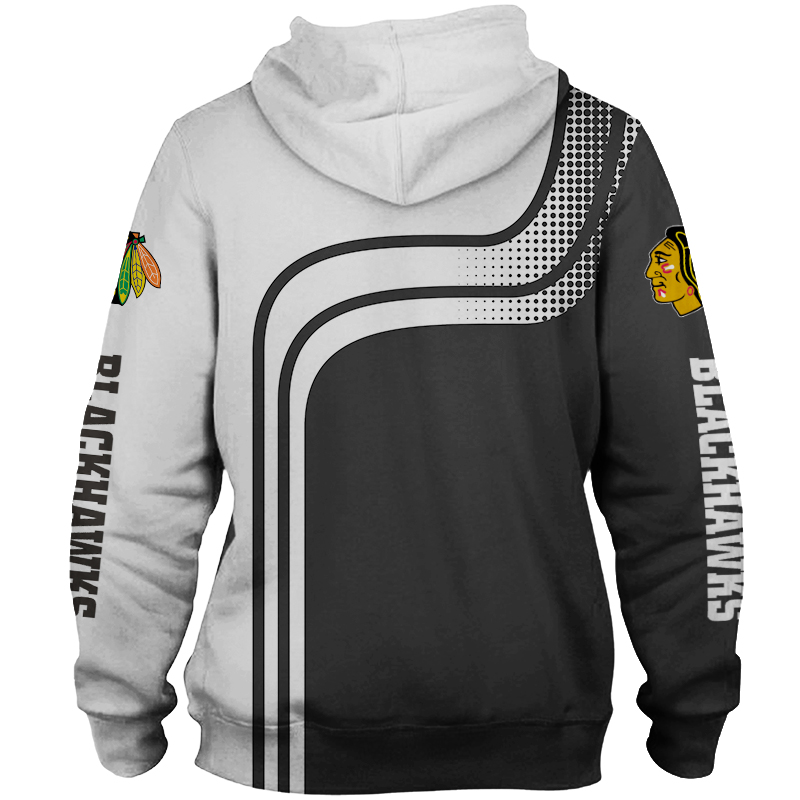 Chicago Blackhawks Zip Hoodie Pullover - Perfect Gifts For Fans