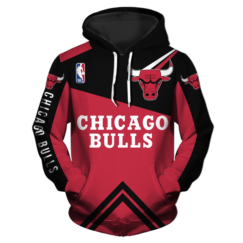 Chicago Bulls 3D Graphic Zip Up Hoodie For Men - Elevate Your Game