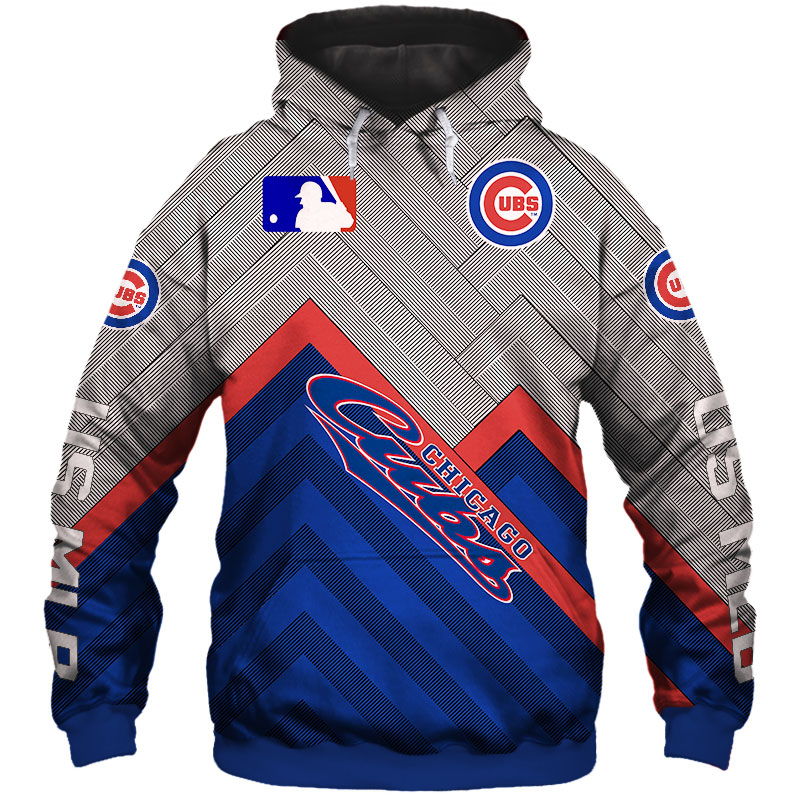 Chicago Cubs 3D Baseball Zip Up Hoodie For Men - Unmatched Comfort And Style