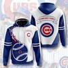 Chicago Cubs 3D Skull On Fire All Over Print Zip Up Hoodie - Ideal For Fans