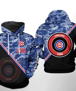 Chicago Cubs Camo Team 3D Hoodie - Perfect For Fans