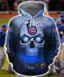 Chicago Cubs Lava Skull All Over Print Hoodie 3D - Add A Fiery Twist