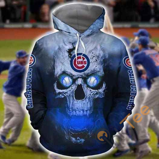 Chicago Cubs Lava Skull All Over Print Hoodie 3D - Add A Fiery Twist