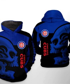 Chicago Cubs Skull 3D Hoodie For Men - Be Edgy And Fashionable