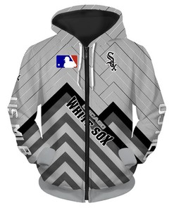 Chicago White Sox Bold Flame Balls Zip Up Hoodie 3D - Perfect For Fans