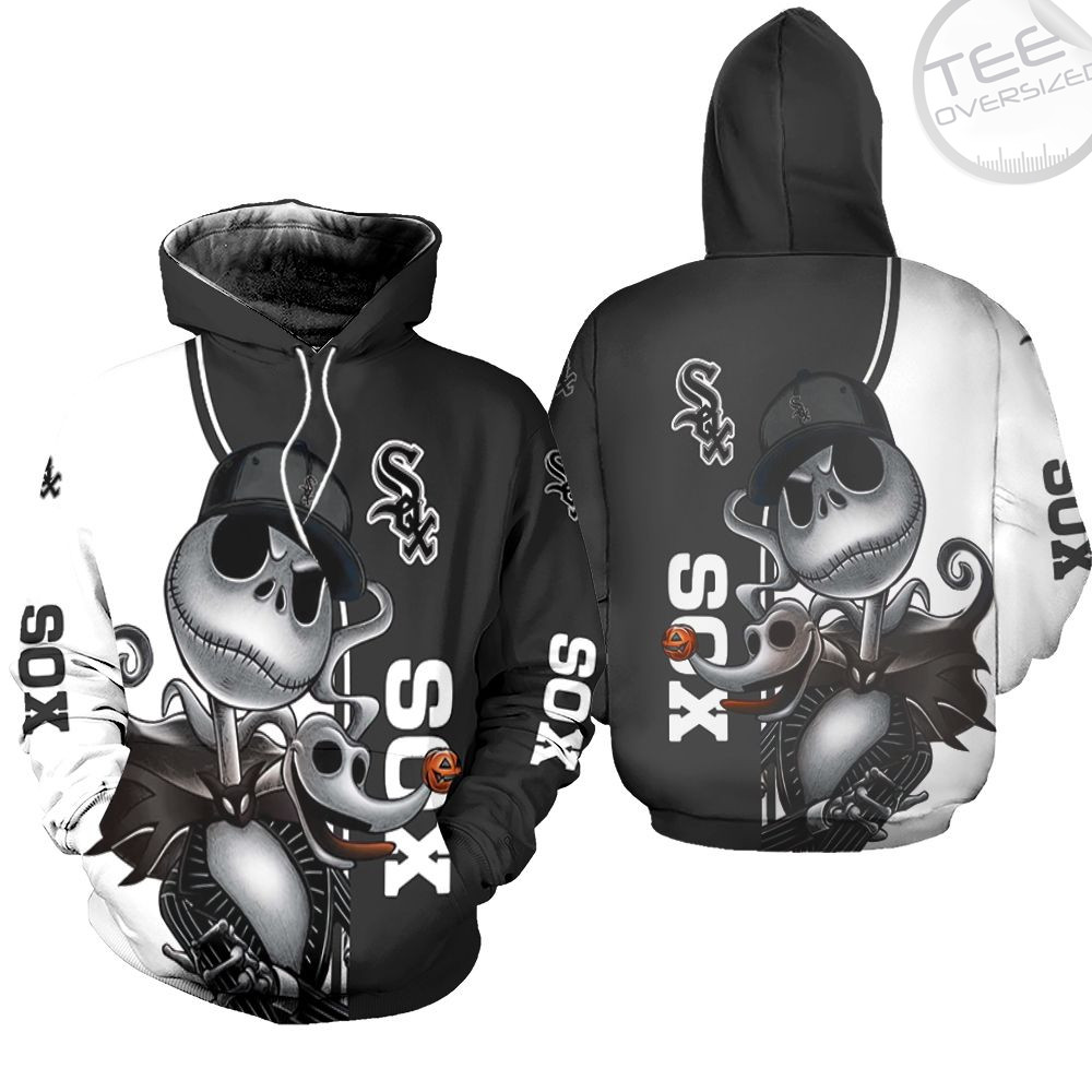 Chicago White Sox Jack Skellington And Zero 3D Hoodie - Be Unique And Stylish