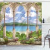 Chihuahua Dog Relaxing And Lying In Wellness Spa Fashion Puppy Comic Print Shower Curtain