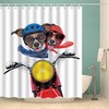 Chihuahua Motorcycle Printed Shower Curtain: Quirky And Unique Bath Accessory