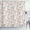 Childish Cactus Llama Shower Curtain - Whimsical Animal Bathroom Curtain with Cute Design