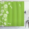 Childish Spring Art Dragonfly Shower Curtain For Cute Kids' Bathroom