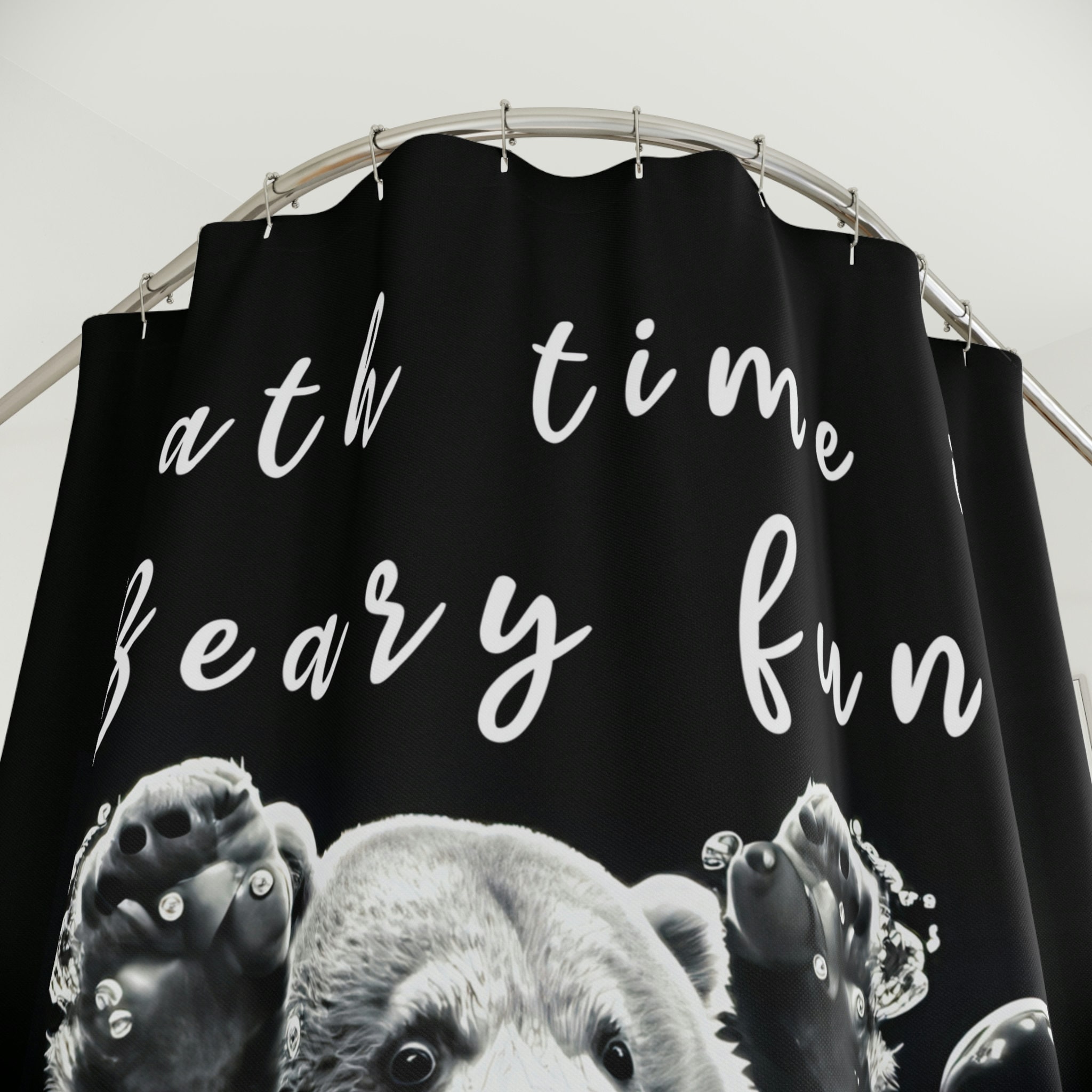 Children'S Shower Curtain With Bear Theme Design, Perfect For Animal-Loving Kids - Image 2