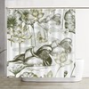 Chinese Bird Shower Curtain - Neutral Mandarin Duck Gray Print With Reinforced Buttonholes For A Modern Bathroom Decor