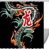 Chinese Dragon Shower Curtain In Classic Western Style Design For Bathroom Decor