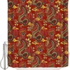 Chinese Dragon Texture Shower Curtain For A Festive Bathroom Decoration
