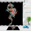 Chinese Dragon Vintage Shower Curtain For Oriental Bathroom Theme