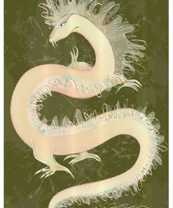 Chinese Eastern Dragon Waterproof Shower Curtain Stall In Stylish Design