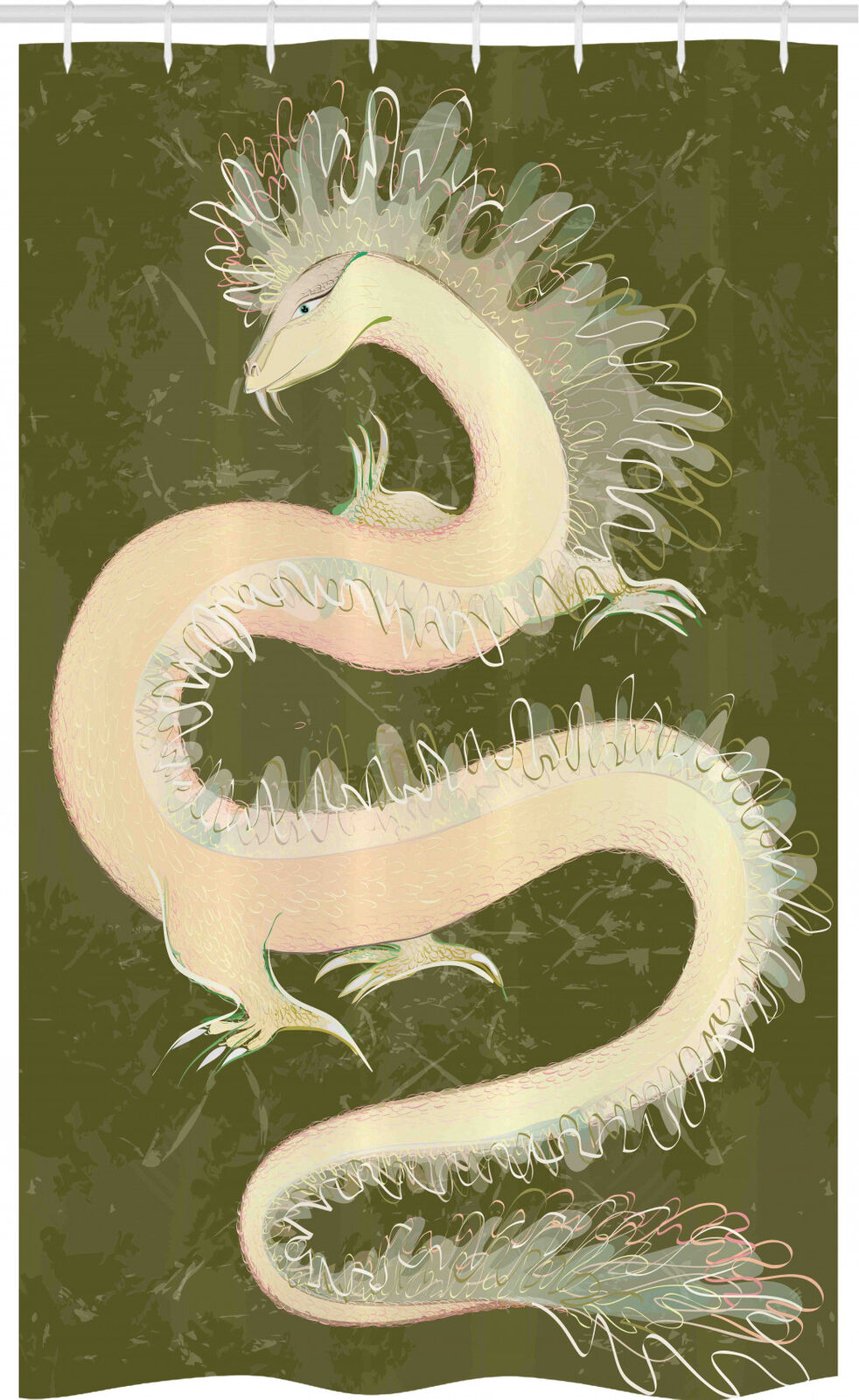 Chinese Eastern Dragon Waterproof Shower Curtain Stall In Stylish Design