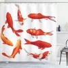 Chinese Fish Print Shower Curtain For Bathroom Decor With Animal Theme