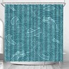 Chinese Japanese Dragon Ocean Shower Curtain, Decorative Bathroom Curtain with Asian Theme and VISALUNA Keyword