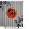 Chinese Landscape Art Japanese Ink Shower Curtain for Bathroom Decor