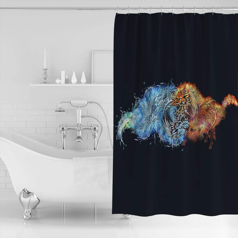 Chinese Mythology Kirin Shower Curtain For A Whimsical Bathroom - Image 2