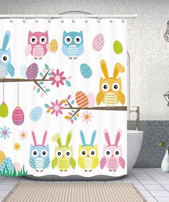 Chinese Mythology Snake Dragon Theme Fantasy Dragon Shower Curtain, Fabric Bath Curtain for Magic