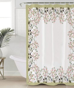 Chinese Style Vintage Shower Curtain for Bathroom