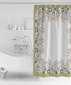 Chinese Style Vintage Shower Curtain for Bathroom