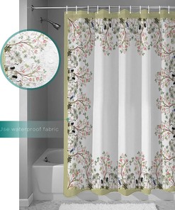 Chinese Style Vintage Shower Curtain for Bathroom
