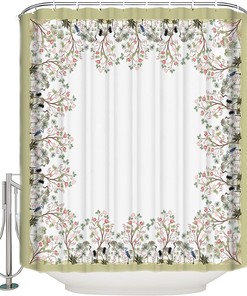 Chinese Style Vintage Shower Curtain for Bathroom